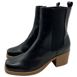 Marc Fisher Womens Shoes Lonel Chelsea Boots Sz 8 Black Leather Heeled Casual